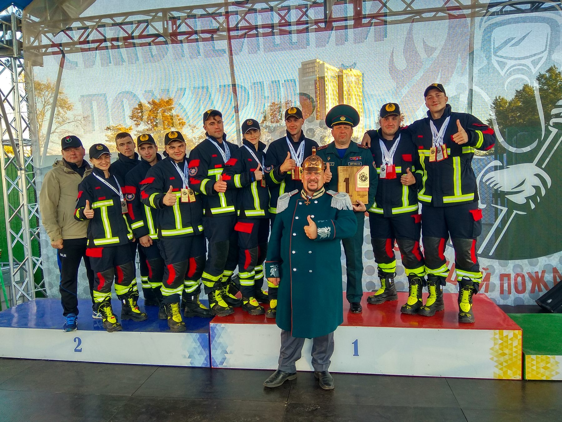 Белорусские спасатели стали абсолютными чемпионами соревнований "Сильнейший пожарный-спасатель" в Санкт-Петербурге